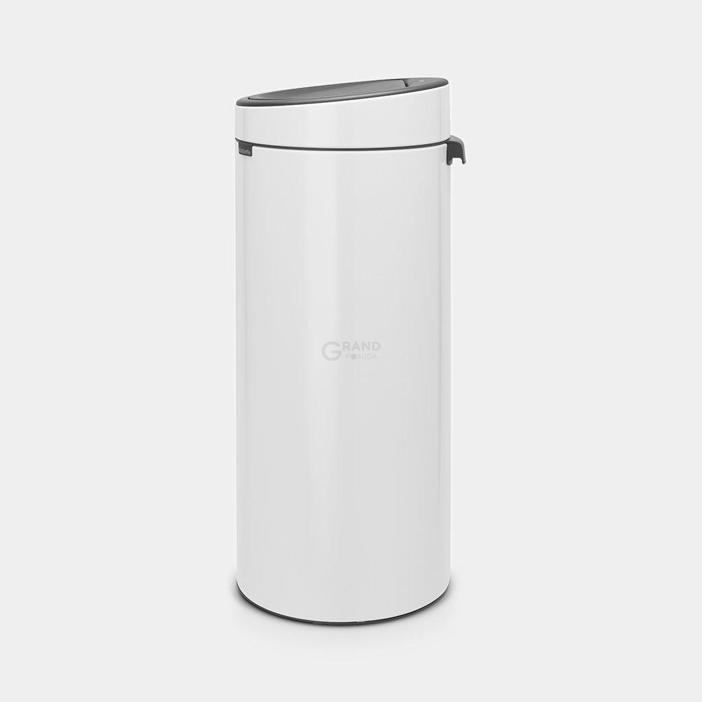 Brabantia Сміттєвий бак 30 л білий Touch Bin | https://grandposuda.com.ua