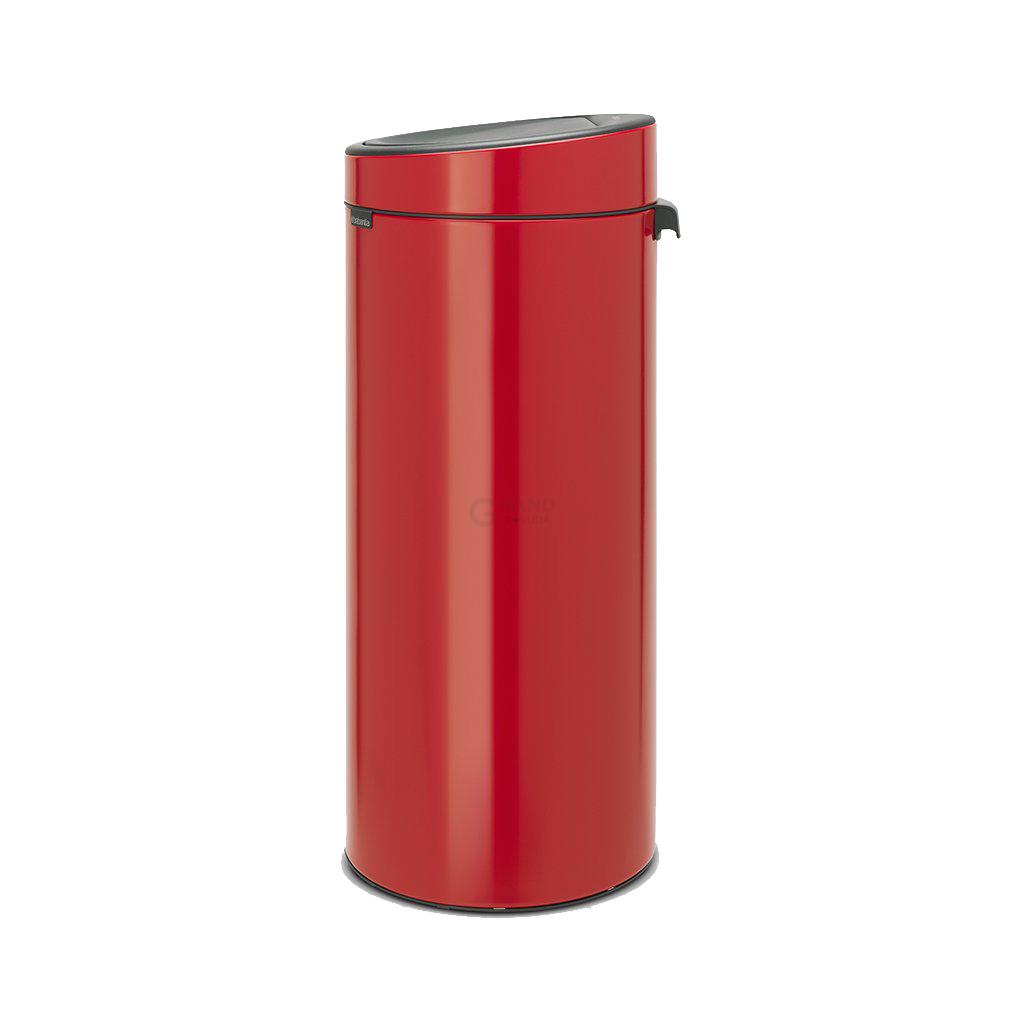 Brabantia Сміттєвий бак 30 л червоний Touch Bin | https://grandposuda.com.ua