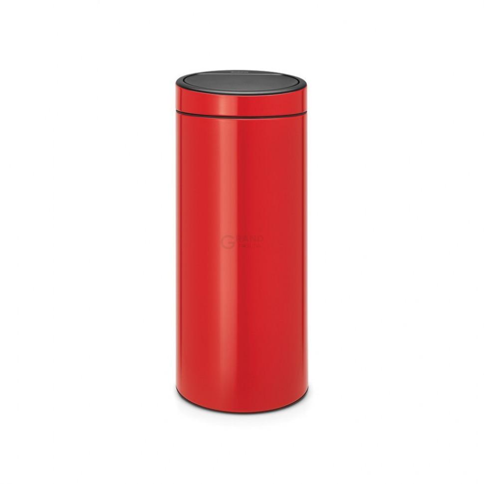 Brabantia Сміттєвий бак 30 л червоний Touch Bin | https://grandposuda.com.ua