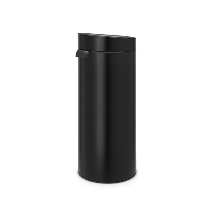 Brabantia Сміттєвий бак 30 л чорний матовий Touch Bin | https://grandposuda.com.ua
