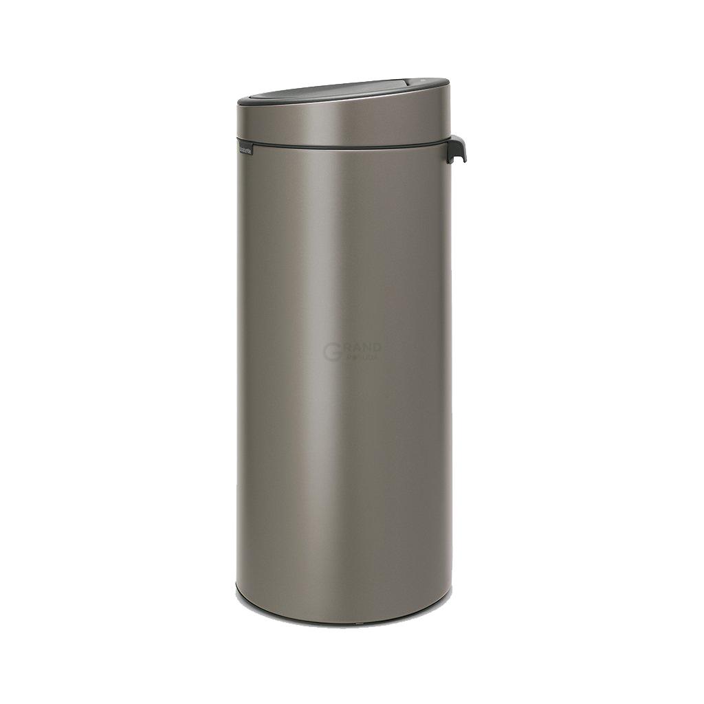 Brabantia Сміттєвий бак 30 л платиновий Touch Bin | https://grandposuda.com.ua