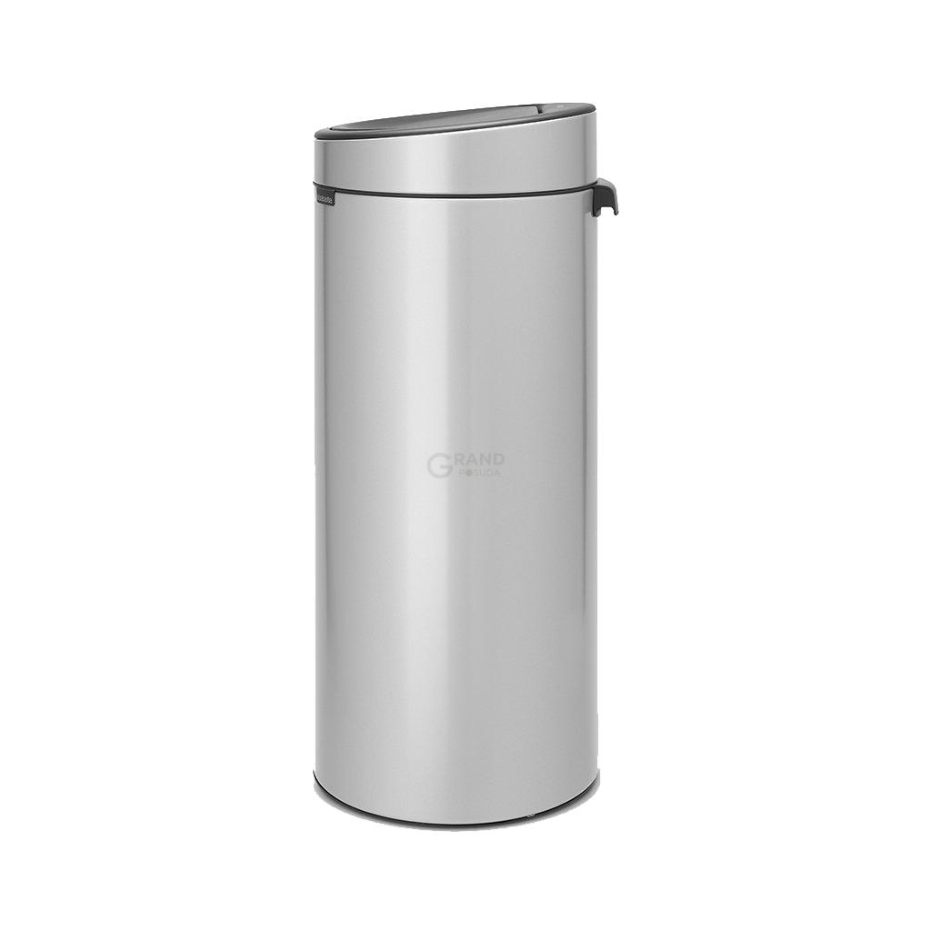 Brabantia Сміттєвий бак 30 л сірий металік Touch Bin | https://grandposuda.com.ua