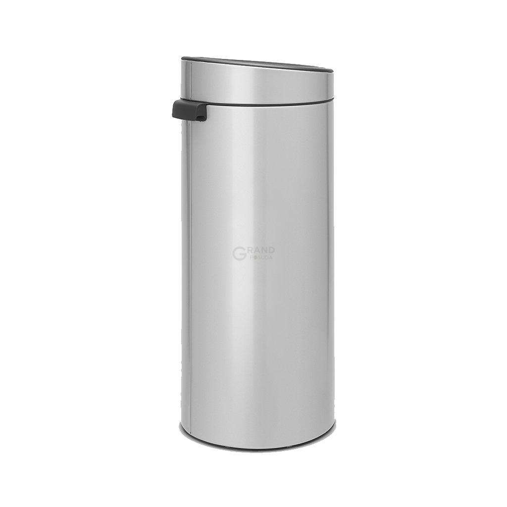 Brabantia Сміттєвий бак 30 л сірий металік Touch Bin | https://grandposuda.com.ua