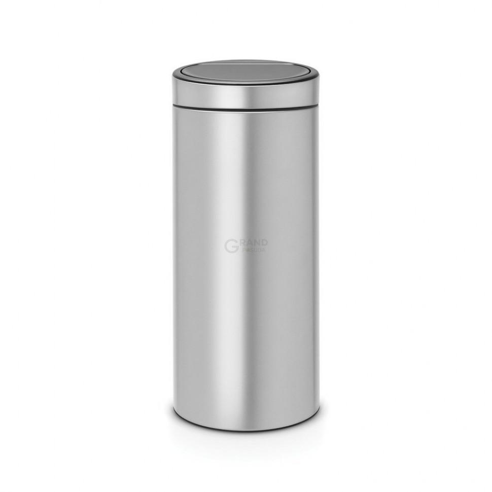 Brabantia Сміттєвий бак 30 л сірий металік Touch Bin | https://grandposuda.com.ua
