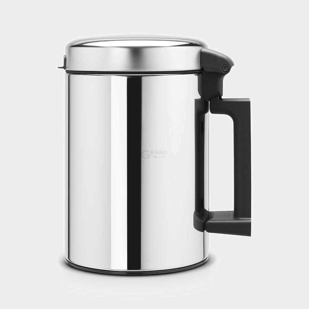 Brabantia Настінний сміттєвий бак 3 л сталевий глянсовий NewIcon | https://grandposuda.com.ua