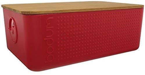 Bodum Хлебница 13,7 х 36,4 х 23,4 см красная Bistro | https://grandposuda.com.ua