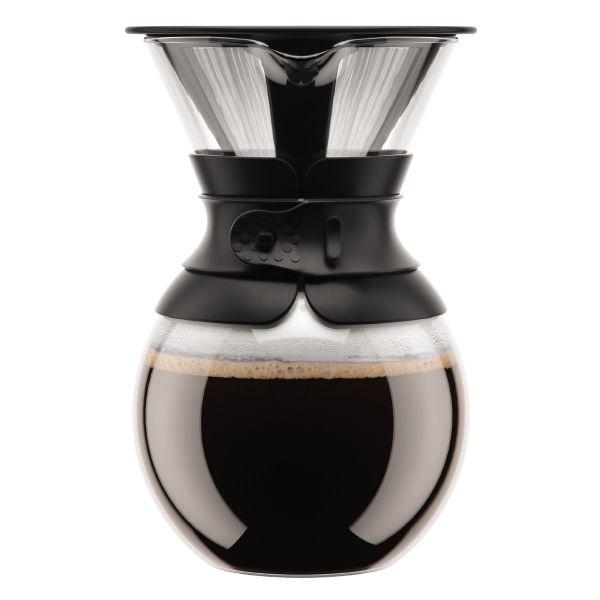 Bodum Кофейник с фильтром черный, 1 л, Pour Over | https://grandposuda.com.ua