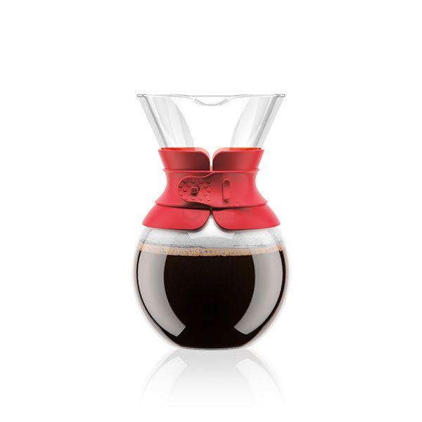 Bodum Кофейник с фильтром с силиконовой защитой, 1 л, Pour Over | https://grandposuda.com.ua