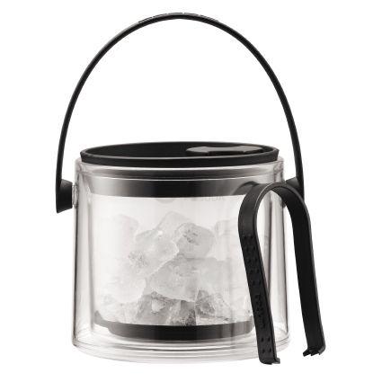 Bodum Ведро для льда с щипцами, черное, 1,5 л, Cool | https://grandposuda.com.ua