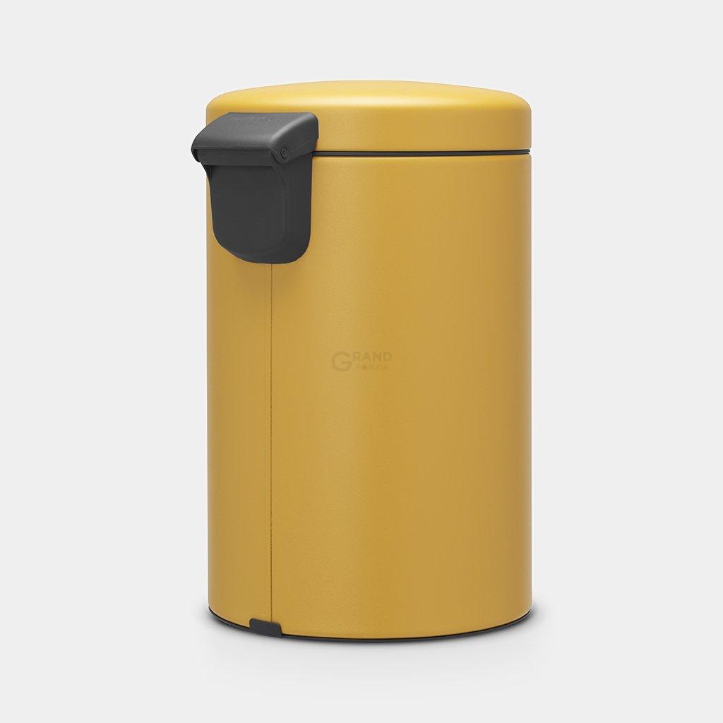 Brabantia Сміттєвий бак з педаллю 12 л безшумний мінерально-гірчичний NewIcon | https://grandposuda.com.ua