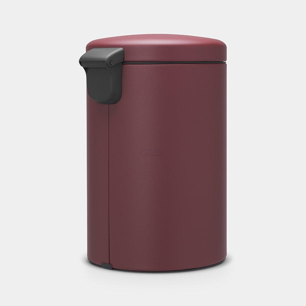 Brabantia Сміттєвий бак з педаллю 20 л безшумний мінерально-бордовий NewIcon | https://grandposuda.com.ua