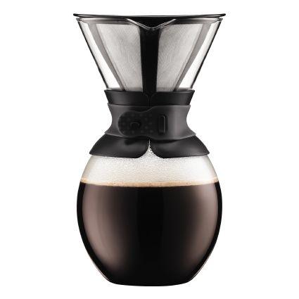 Bodum Кофейник с фильтром черный, 1,5 л, Pour Over | https://grandposuda.com.ua