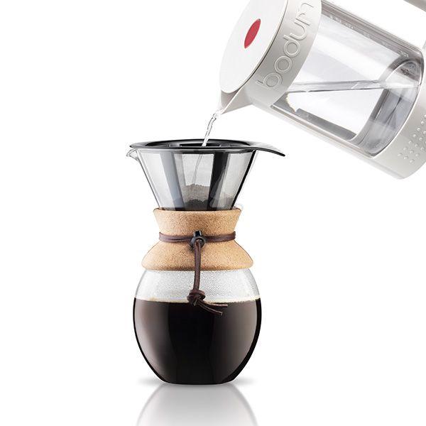 Bodum Кофейник с двойными стенками и фильтром, 1,5 л, Pour Over | https://grandposuda.com.ua
