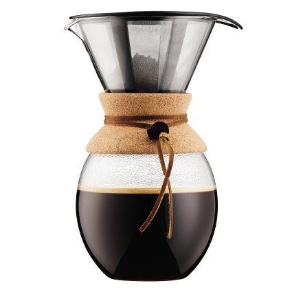 Bodum Кофейник с двойными стенками и фильтром, 1,5 л, Pour Over | https://grandposuda.com.ua