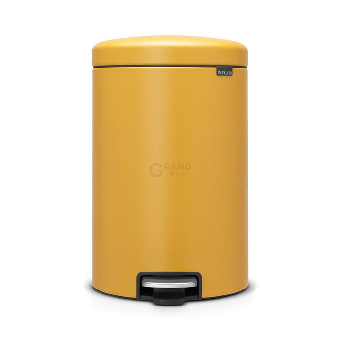 Brabantia Сміттєвий бак з педаллю 20 л безшумний мінерально-гірчичний NewIcon | https://grandposuda.com.ua