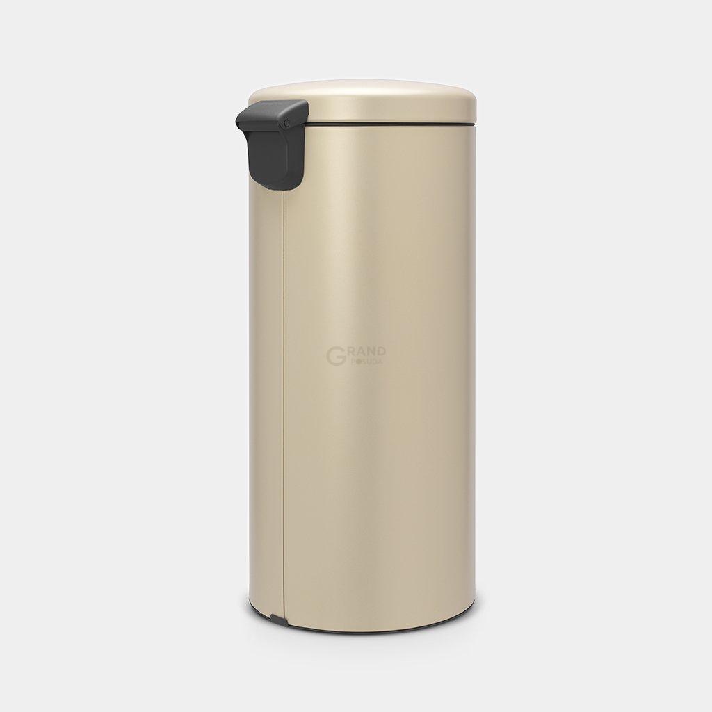 Brabantia Сміттєвий бак з педаллю 30 л безшумний мінерально-золотий NewIcon | https://grandposuda.com.ua