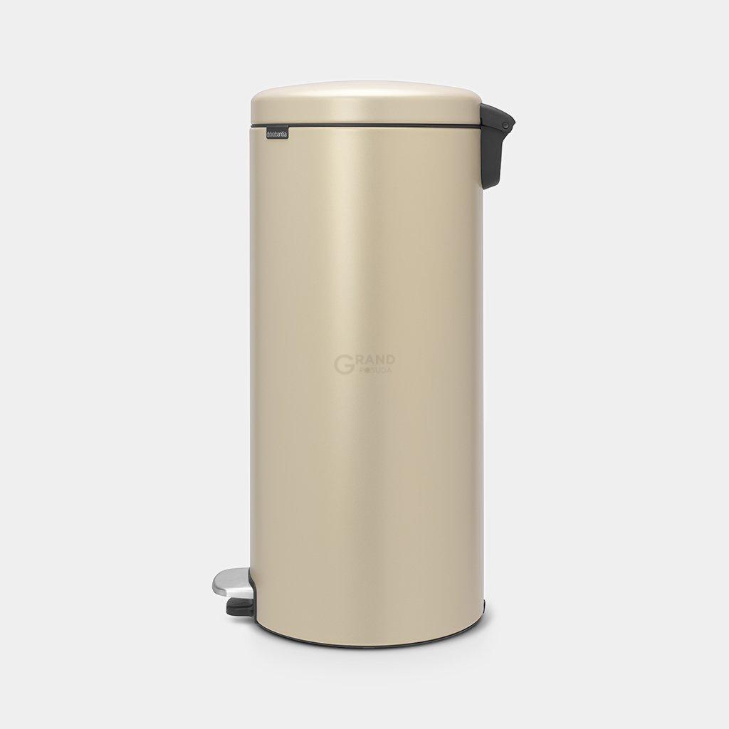 Brabantia Сміттєвий бак з педаллю 30 л безшумний мінерально-золотий NewIcon | https://grandposuda.com.ua