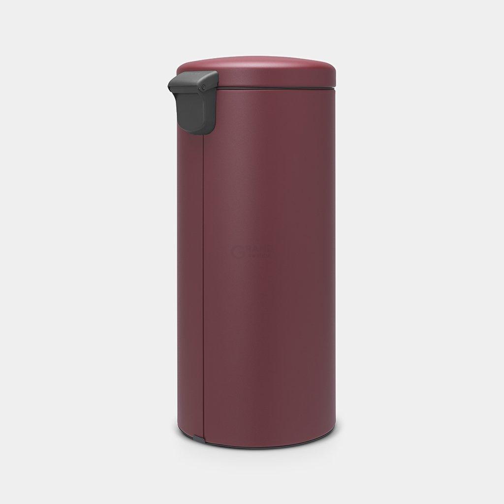 Brabantia Сміттєвий бак з педаллю 30 л безшумний мінерально-бордовий NewIcon | https://grandposuda.com.ua