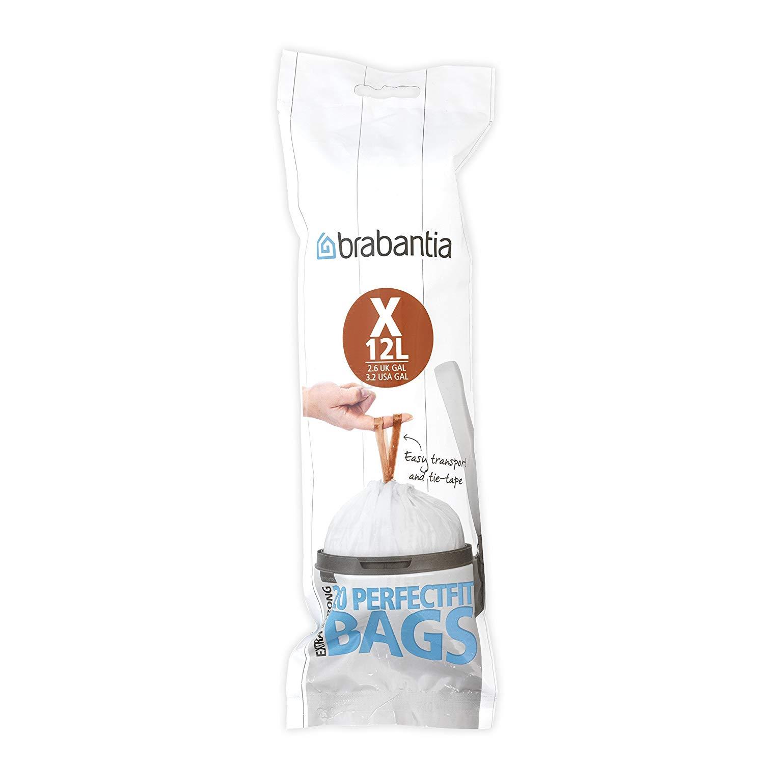 Brabantia Пакети для сміття, 10/12 л, розмір X 20 шт білих | https://grandposuda.com.ua