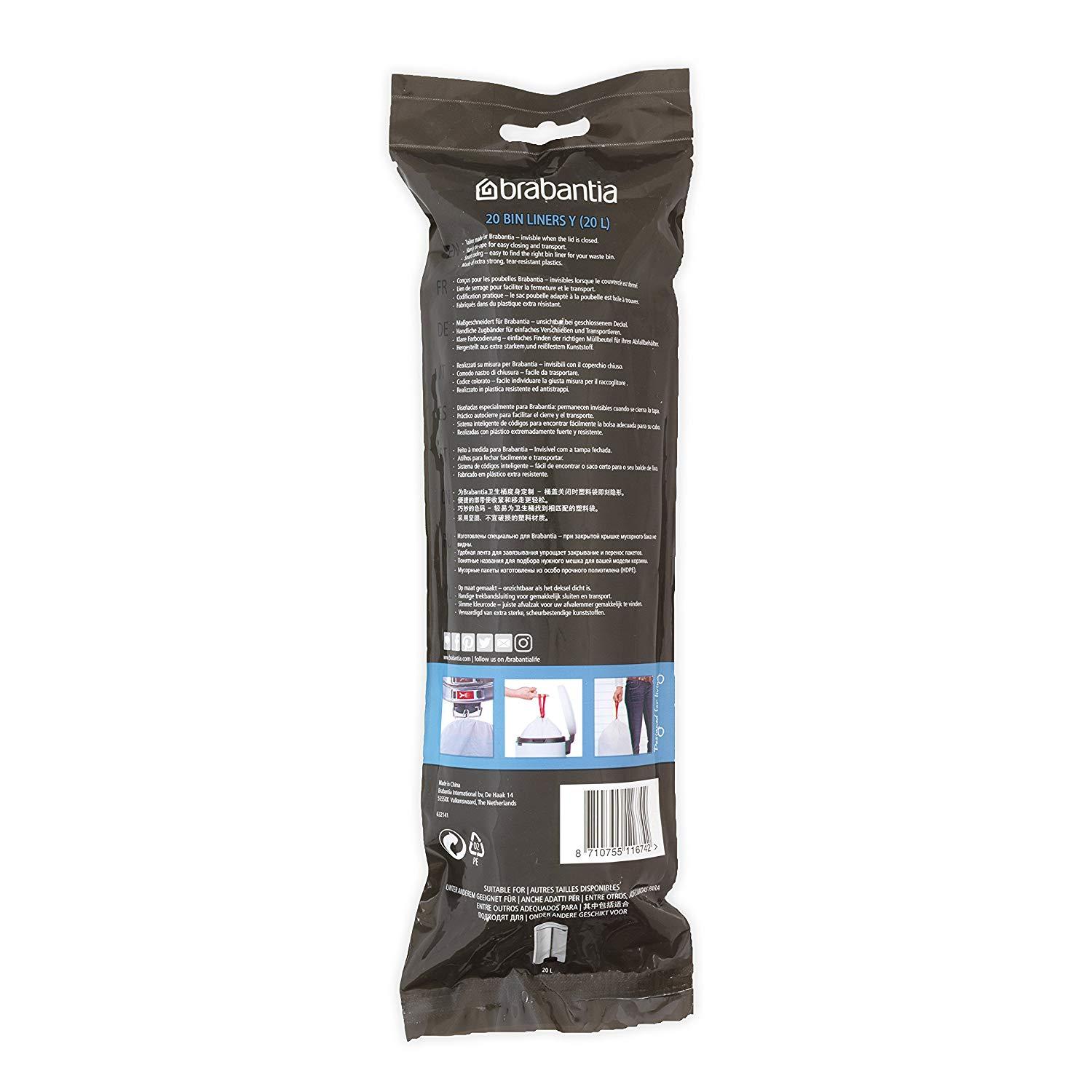 Brabantia Пакеты для мусора, 20 л, размер 