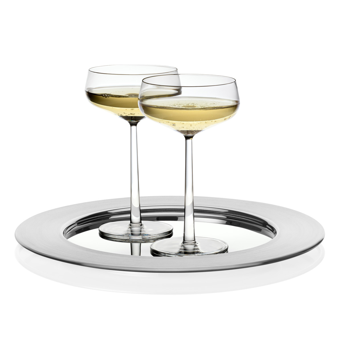 Iittala Тарілка Ø 42 см срібляста Sarpaneva | https://grandposuda.com.ua
