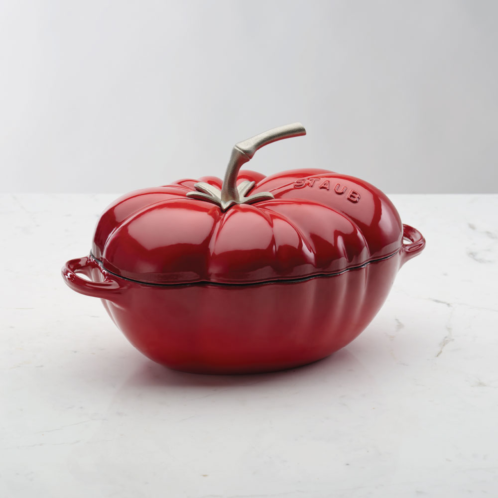 Staub Каструля / жаровня в формі помідора 25 см Cherry | https://grandposuda.com.ua