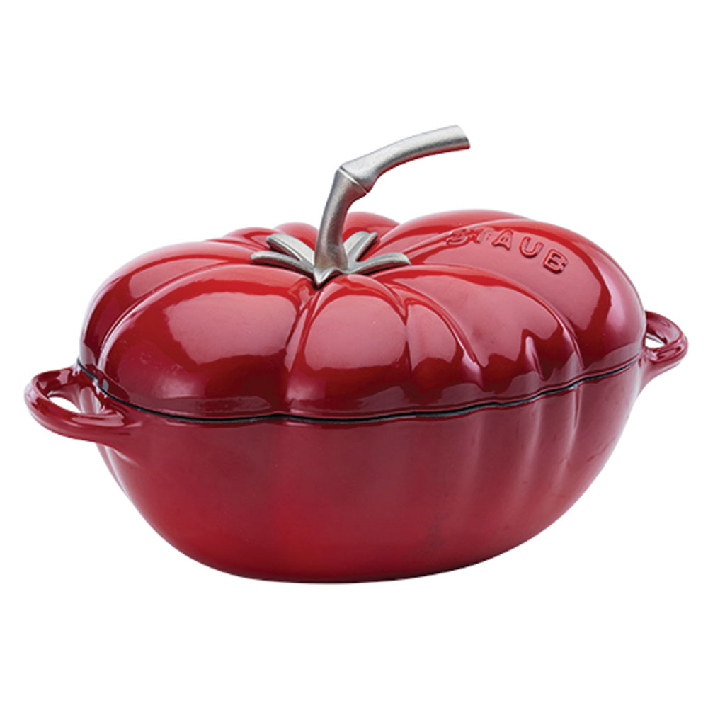 Staub Каструля / жаровня в формі помідора 25 см Cherry | https://grandposuda.com.ua