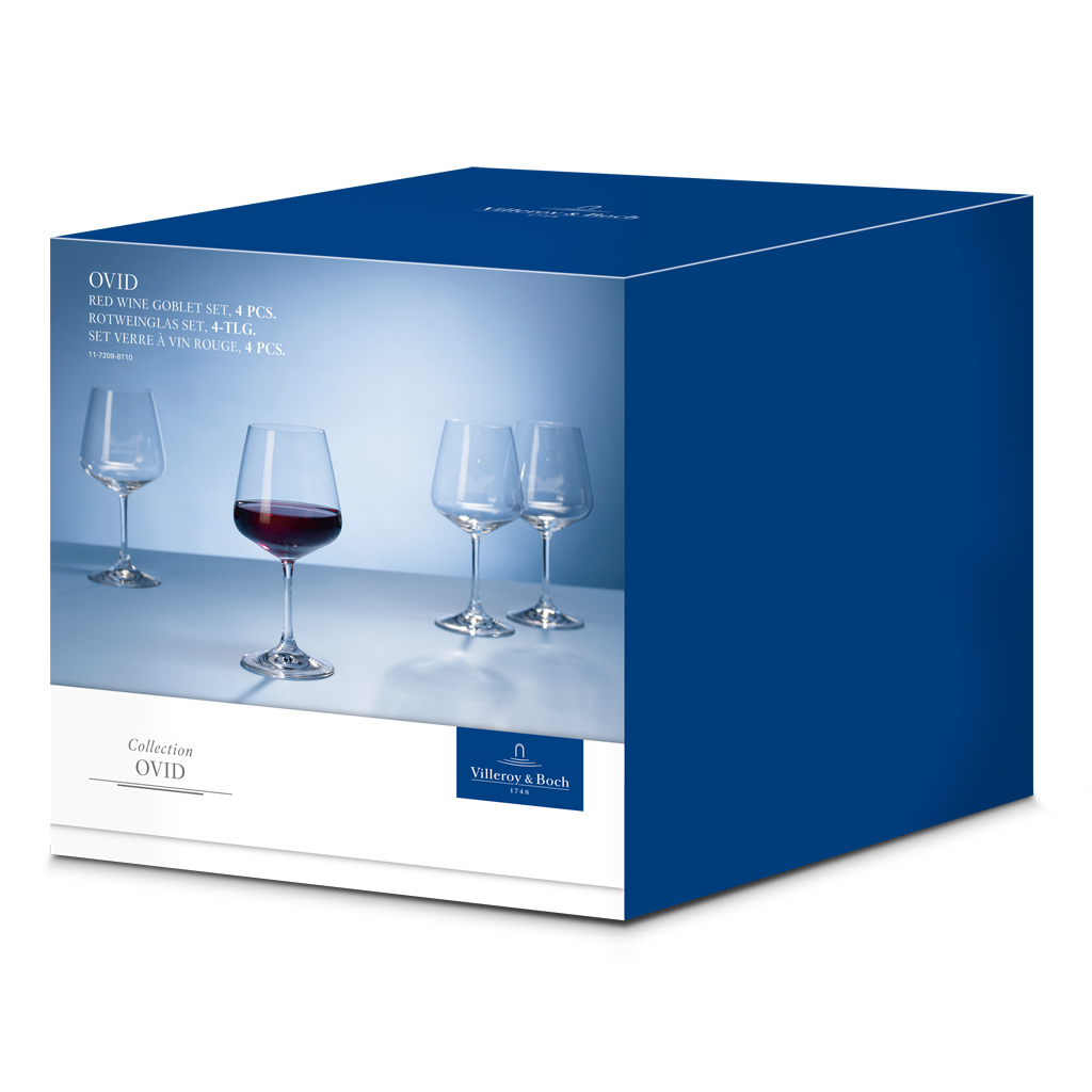 Villeroy & Boch Бокал для красного вина, набор 4 предмета 21,5 см Ovid | https://grandposuda.com.ua