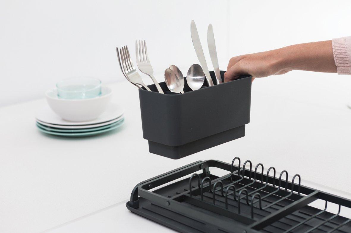 Brabantia Сушилка для посуды 12,5х20х46,3 см темно-серая | https://grandposuda.com.ua