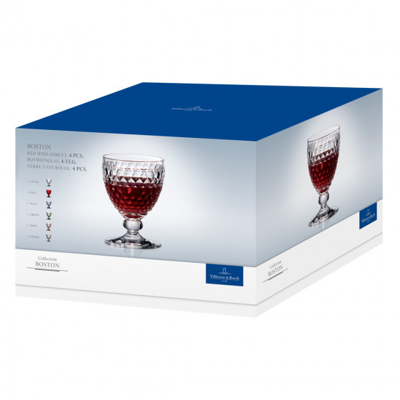 Villeroy & Boch Бокал для красного вина 132 мм, белый Boston | https://grandposuda.com.ua