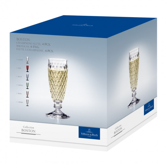 Villeroy & Boch Бокал для шампанского 163 мм, белый Boston | https://grandposuda.com.ua