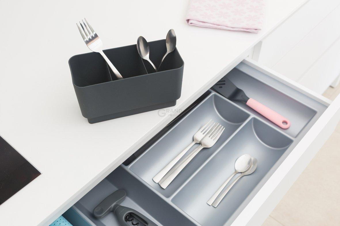 Brabantia Сушилка для посуды темно-серая 13х38,5х50 см | https://grandposuda.com.ua