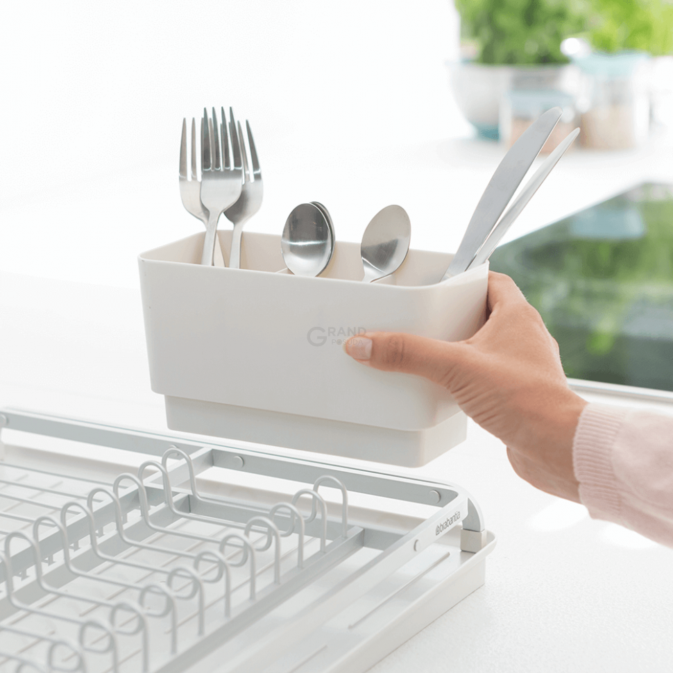 Brabantia Сушарка для посуду світло-сіра 13х38,5х50 см | https://grandposuda.com.ua