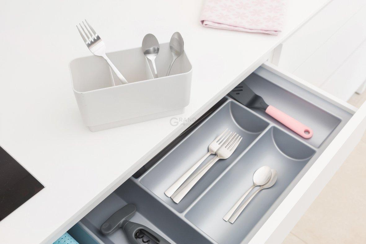 Brabantia Сушарка для посуду світло-сіра 13х38,5х50 см | https://grandposuda.com.ua