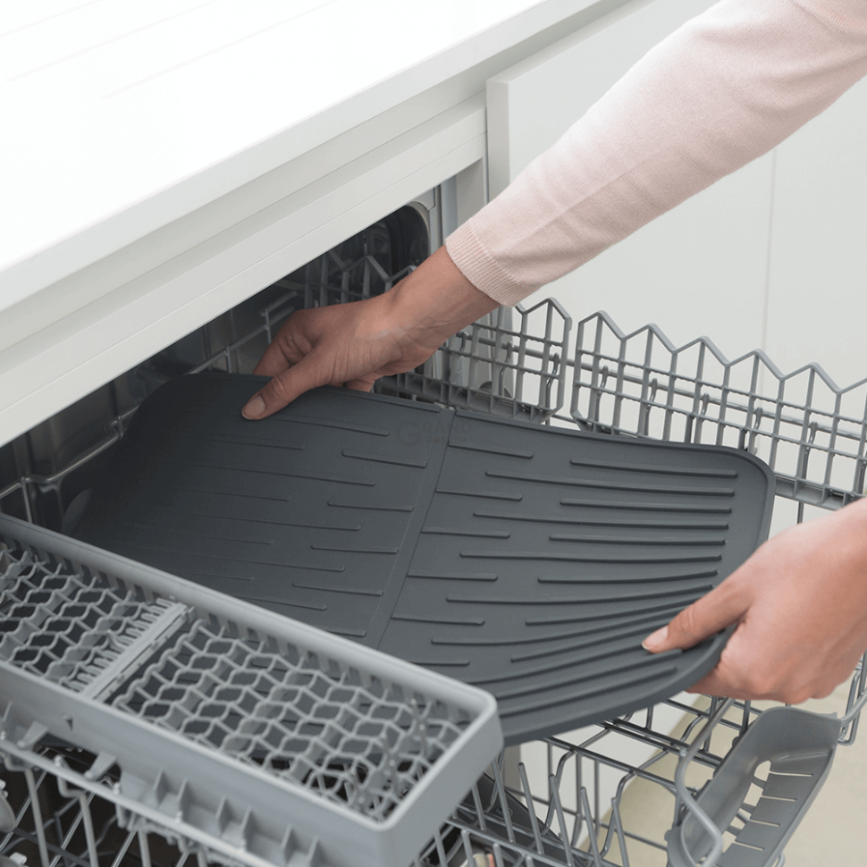 Brabantia Килимок - сушарка для посуду 0,9х32,5х43,8 см темно-сірий | https://grandposuda.com.ua