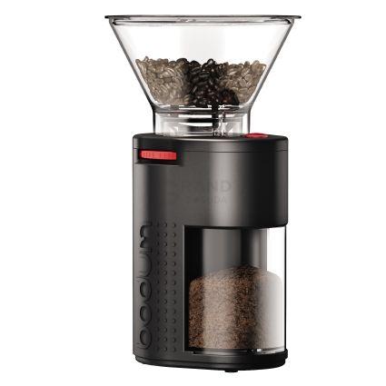Bodum Кавомолка електрична з конічними жорнами, чорна Bistro | https://grandposuda.com.ua
