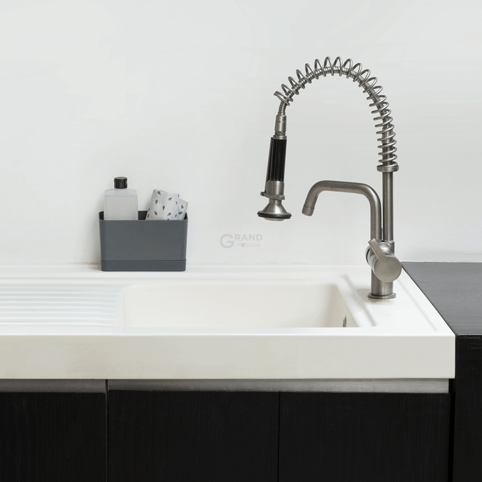 Brabantia Органайзер для мойки 11,5х19х8,5 см темно-серый Sink side | https://grandposuda.com.ua