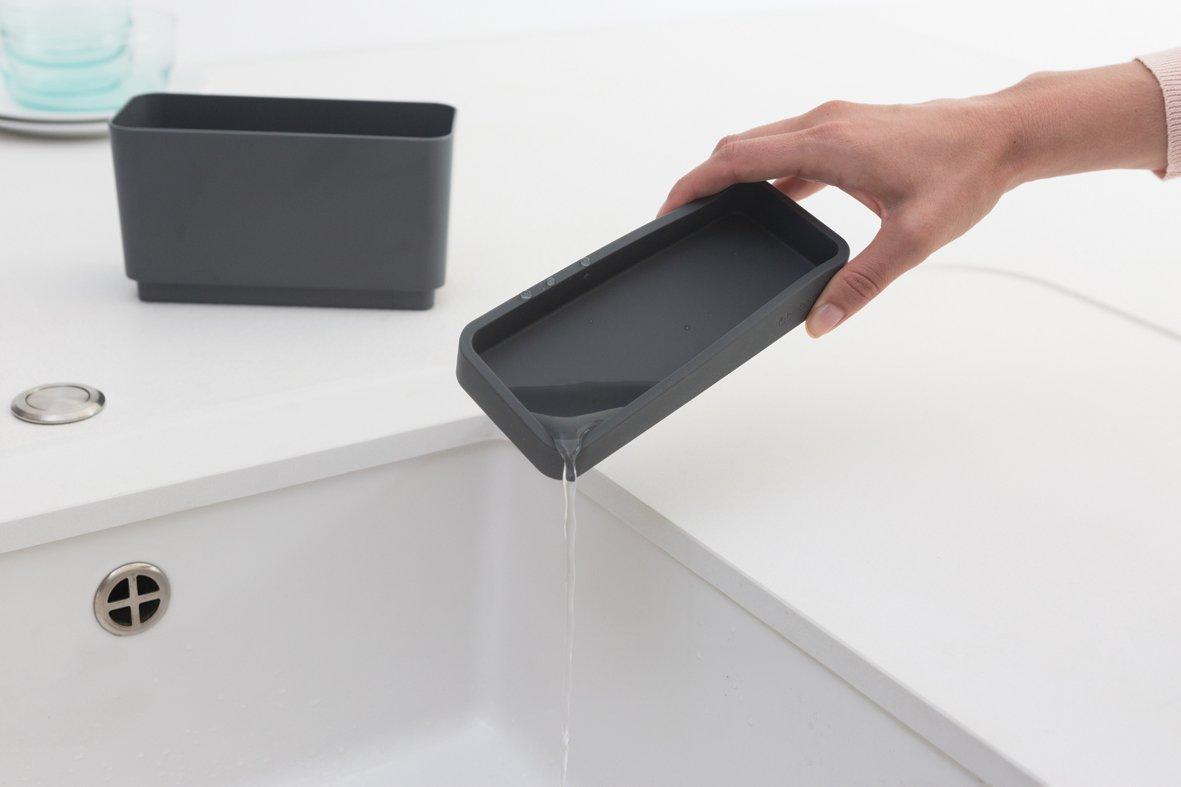 Brabantia Органайзер для мойки 11,5х19х8,5 см темно-серый Sink side | https://grandposuda.com.ua
