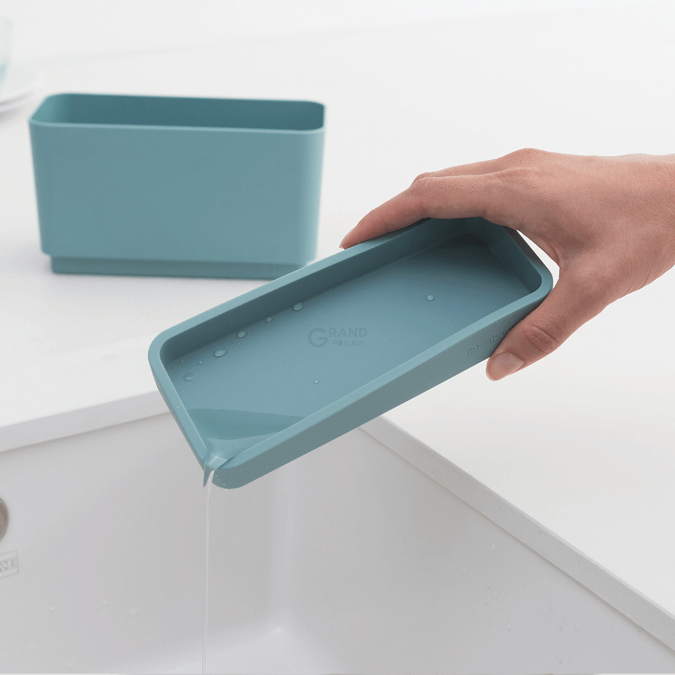 Brabantia Органайзер для мийки 11,5х19х8,5 см мятний Sink side | https://grandposuda.com.ua