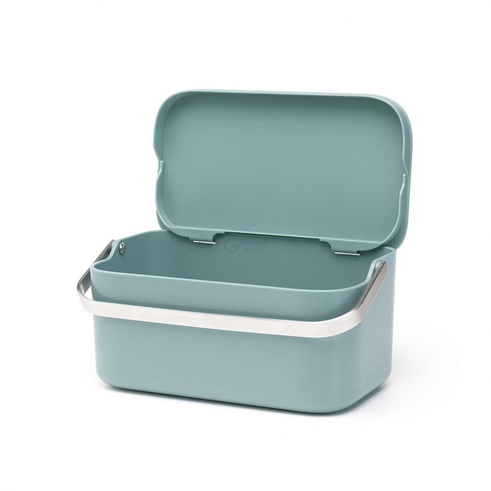 Brabantia Контейнер для харчових відходів 10,7х22,1х12,7см мятний Sink side | https://grandposuda.com.ua