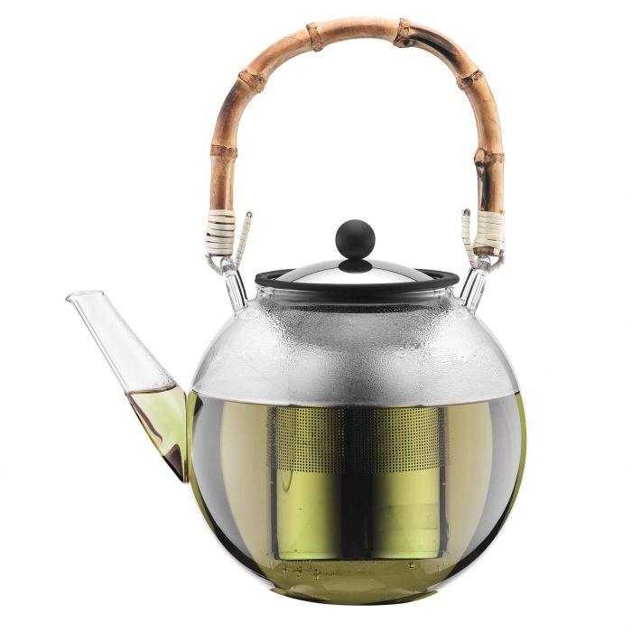 Bodum Заварочный чайник с фильтром и бамбуковой ручкой, 1,5 л, Assam | https://grandposuda.com.ua