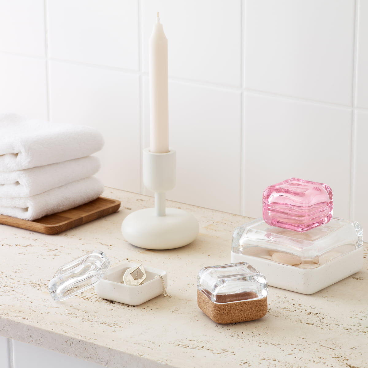Iittala Шкатулка 5,5х10,8х10,8 см синяя/морская Vitriini | https://grandposuda.com.ua