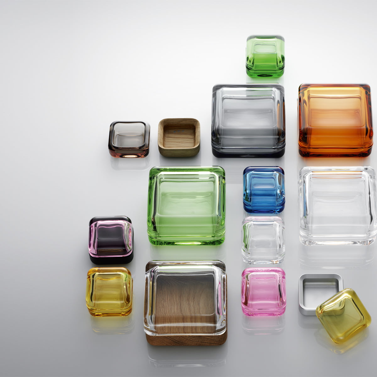 Iittala Шкатулка 5,5х10,8х10,8 см синяя/морская Vitriini | https://grandposuda.com.ua