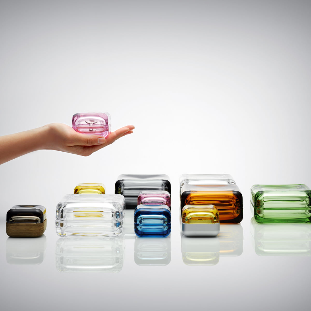 Iittala Шкатулка 5,5х10,8х10,8 см синяя/морская Vitriini | https://grandposuda.com.ua