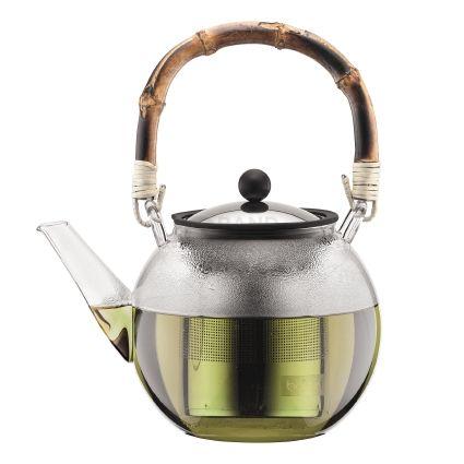 Bodum Заварочный чайник с фильтром и бамбуковой ручкой, 1 л, Assam | https://grandposuda.com.ua