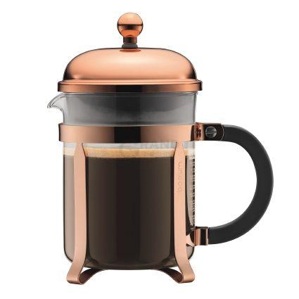 Bodum Френч-прес мідний, 0,5 л, Chambord | https://grandposuda.com.ua