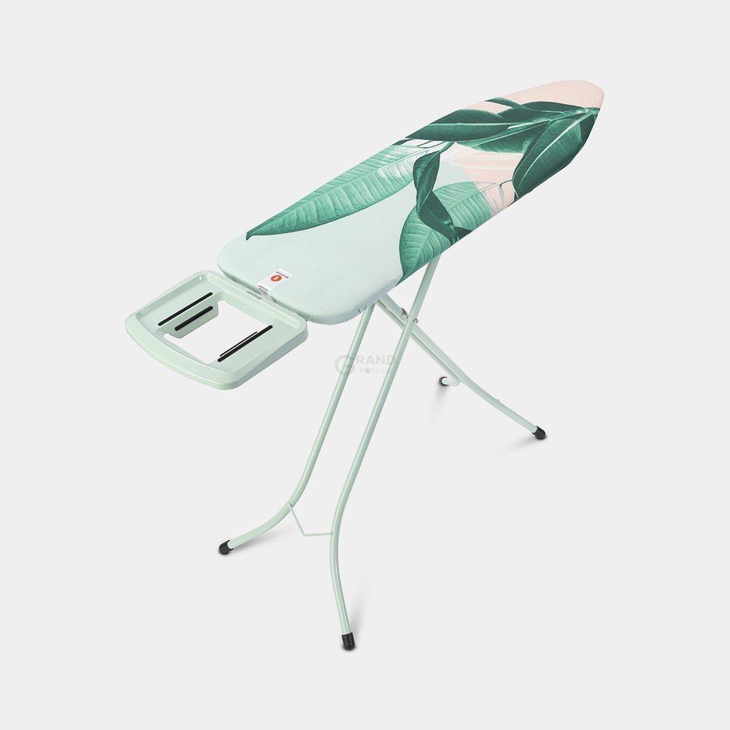 Brabantia Дошка зі стаціонарної підставкою для парової праски 124 x 38 см (B) Tropical Leaves | https://grandposuda.com.ua