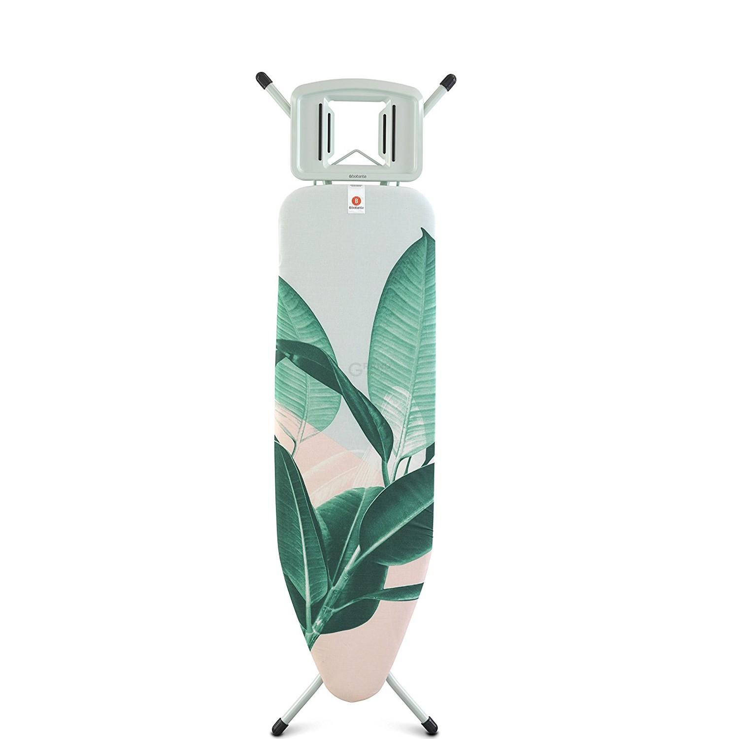 Brabantia Дошка зі стаціонарної підставкою для парової праски 124 x 38 см (B) Tropical Leaves | https://grandposuda.com.ua