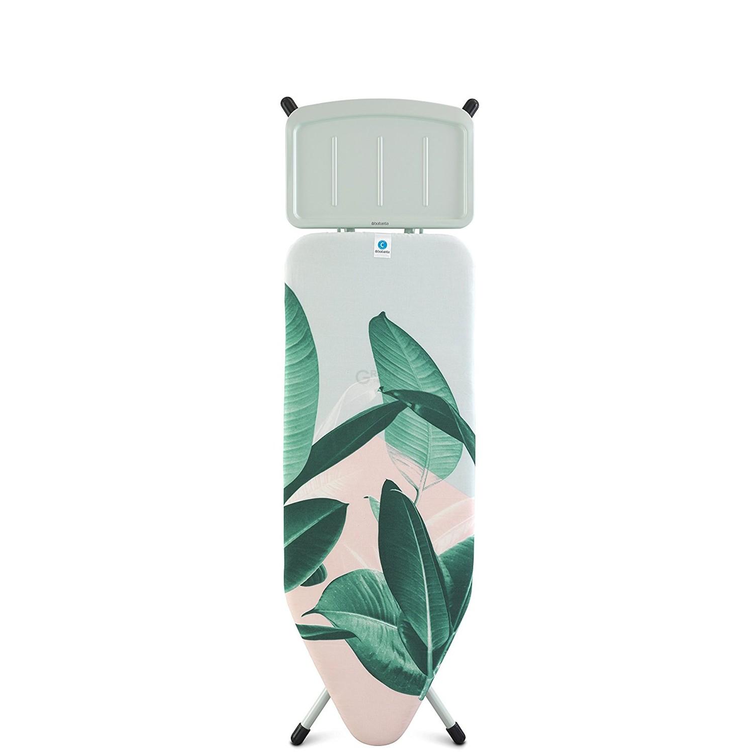 Brabantia Дошка зі стаціонарної підставкою для парової системи 124 x 45 cm (С) - 25 мм Tropical Leaves | https://grandposuda.com.ua