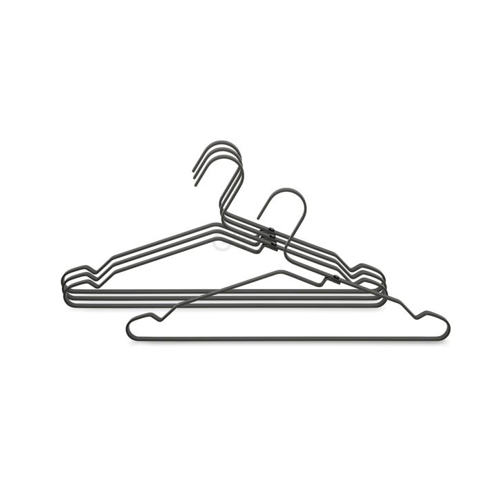 Brabantia Плечики для одежды черные 4 предмета | https://grandposuda.com.ua